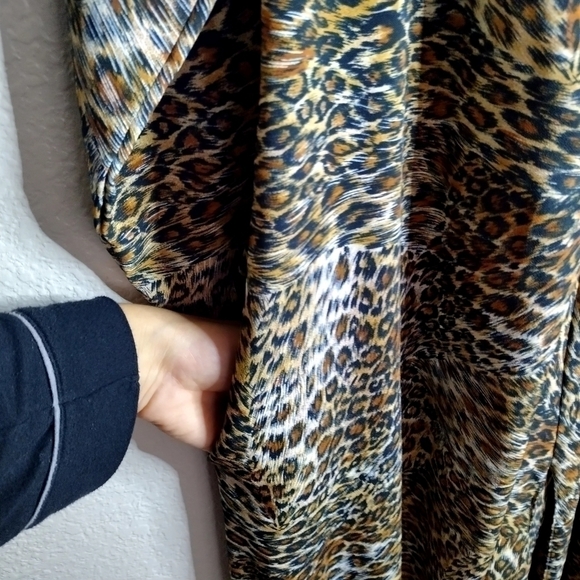 collection by intime of california cheetah print night gown set sz S - Picture 2 of 11